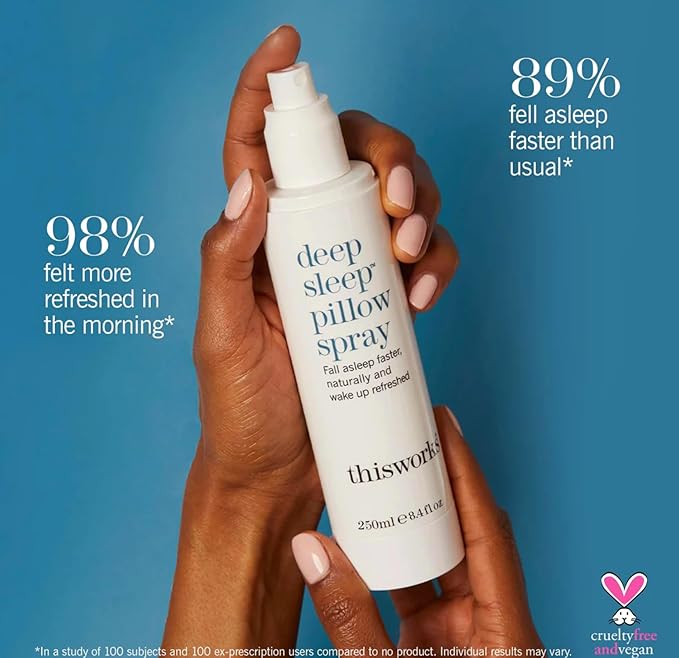 thisworks Deep Sleep Pillow Spray, 250 ml - Natural Sleep Aid with Essential Oils of Lavender, Vetivert and Camomile, 8.4 Fl Oz