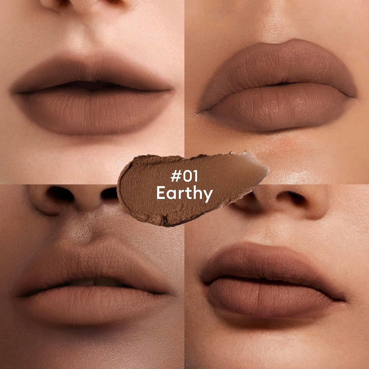 ITY Velvet Matte Finish Lip Stain-Mousse Textured Lip Clay, Red Shade, Conceals Lip Lines, Rich Pigment Lip Tint Lipsticks, 0.14 oz (4g) in Earthy, Ginger.