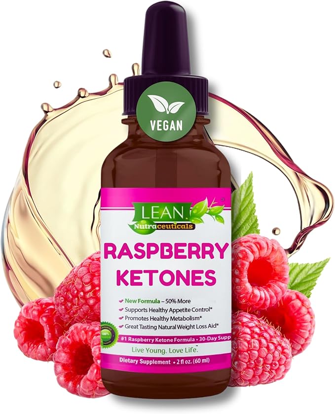 Weight Loss Keto Raspberry Ketone Drops, Appetite Suppressant Fat Burner Diet Energy Supplement Metabolism Booster That Work for Belly for Men and Women, Slim Faster Than Gummy Pill Capsule Tea, 60 ml