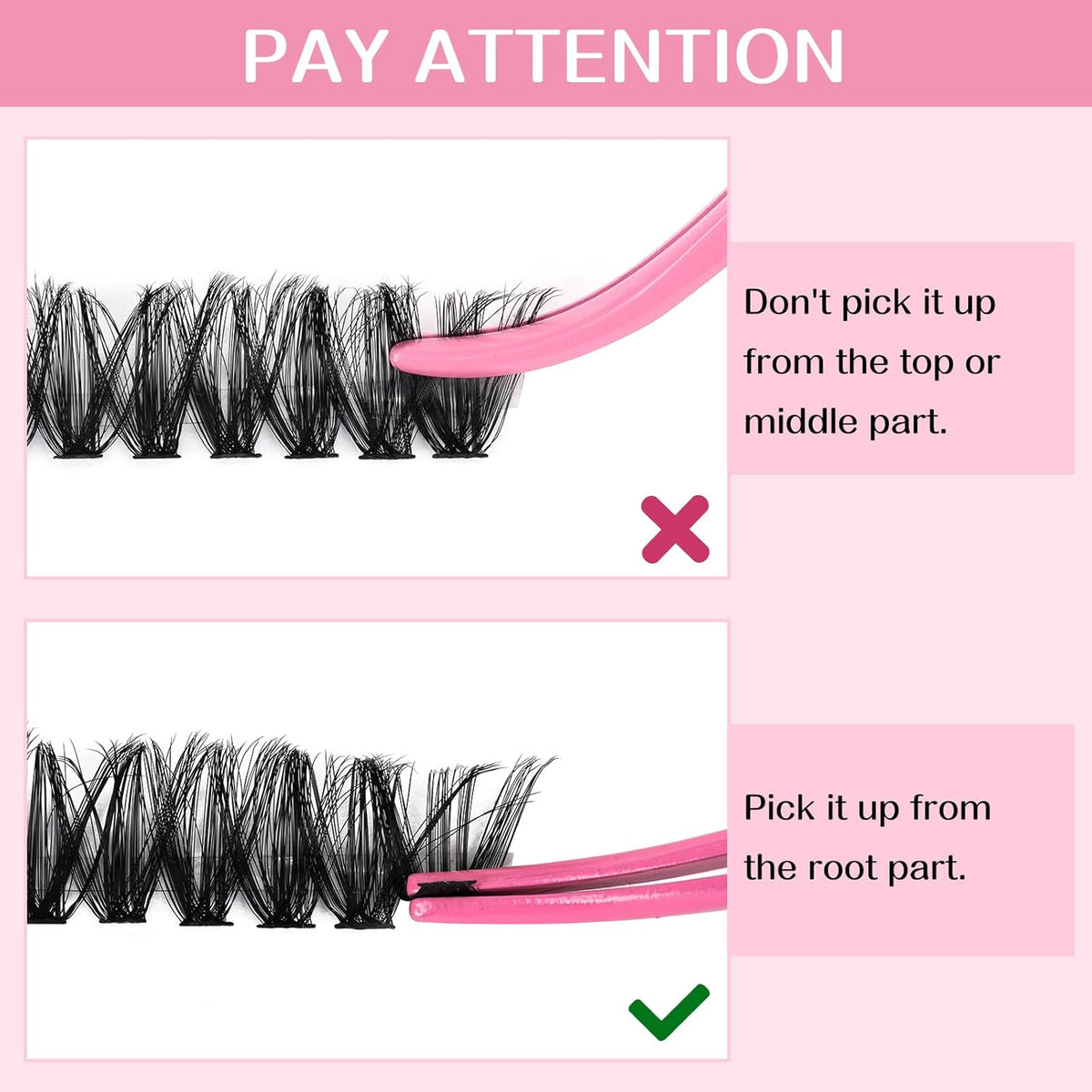 280 Pcs Individual Lashes 60D+80D Mixed 0.05 Lash Clusters 14 Rows that Look Like Eyelash Extensions DIY Lash Extension Self Application At Home (60+80-C-9-16mix)