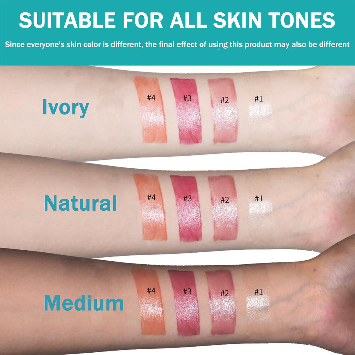 Lip Tint Hydrating, Moisturizing Lip Oil Balm, Long Lasting Waterproof Lip Gloss Non-Stick Cup Lipstick Set, Natural Ingredients Strong Moisturizing Lipstick (Muted Rose)