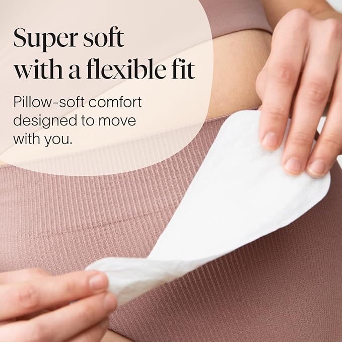 Cora Period Regular Liners | 100% Organic Cotton Topsheet | Ultra Thin, Quick Absorbency | Hypoallergenic | Dermatologically Tested | Unscented, No Wings (42 Liners)