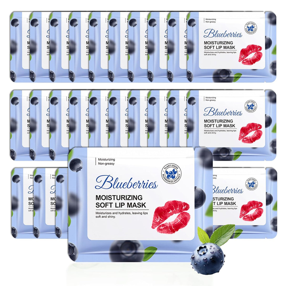 30PCS Moisturizing Lip Masks Set, Overnight Bulk Lip Patches, Long-lasting Hydrating Sleeping Lip Plumping Masks for Women 04