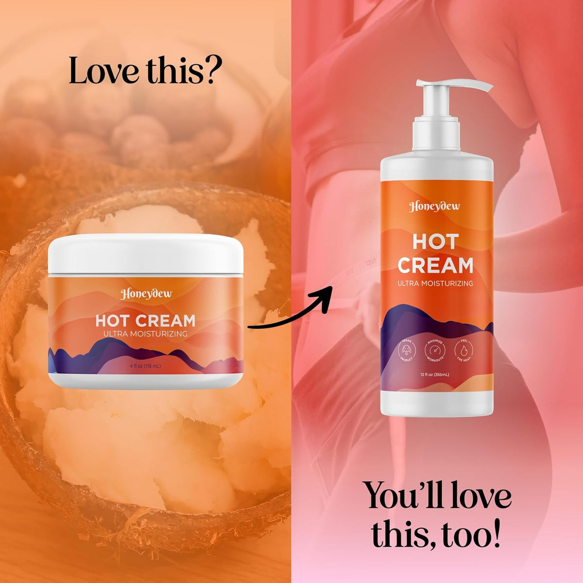 Hot Firming Lotion Sweat Enhancer - Skin Tightening Cream for Stomach Fat and Cellulite - Sweat Cream for Better Workout Results - Long Lasting Moisturizing Pre and Post Workout Massage Lotion
