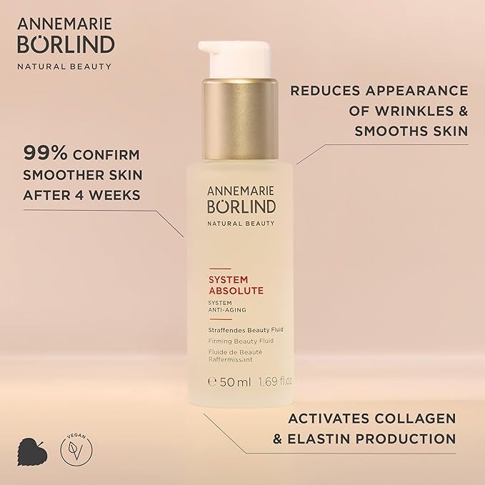 ANNEMARIE BÖRLIND - SYSTEM ABSOLUTE Firming Beauty Fluid - Toning Bogbean and Lady's Mantle Serum - Strengthens, Smooths and Plumps Skin - 1.69 Fl. Oz.