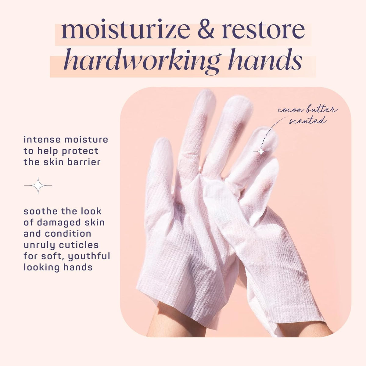SpaLife Moisturizing Hand Gloves and Foot Sockies Bundle - 4 Hand Gloves & 4 Foot Sockies Set for Hydrating Dry, Cracked Hands and Feet - Repairing Skincare Mini Gift Set