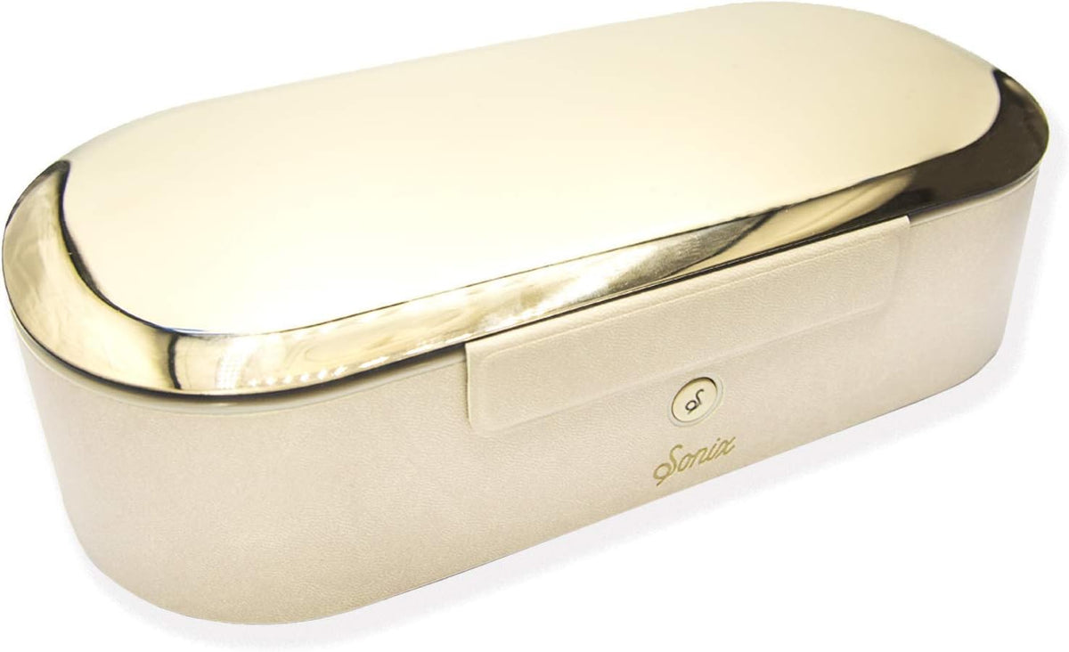 Sonix Beyond UV+O3 Sanitizer Box and Universal Charger UV and Ozone Disinfector for Phone, Mask, Makeup Brush, Nail Tool (Gold)