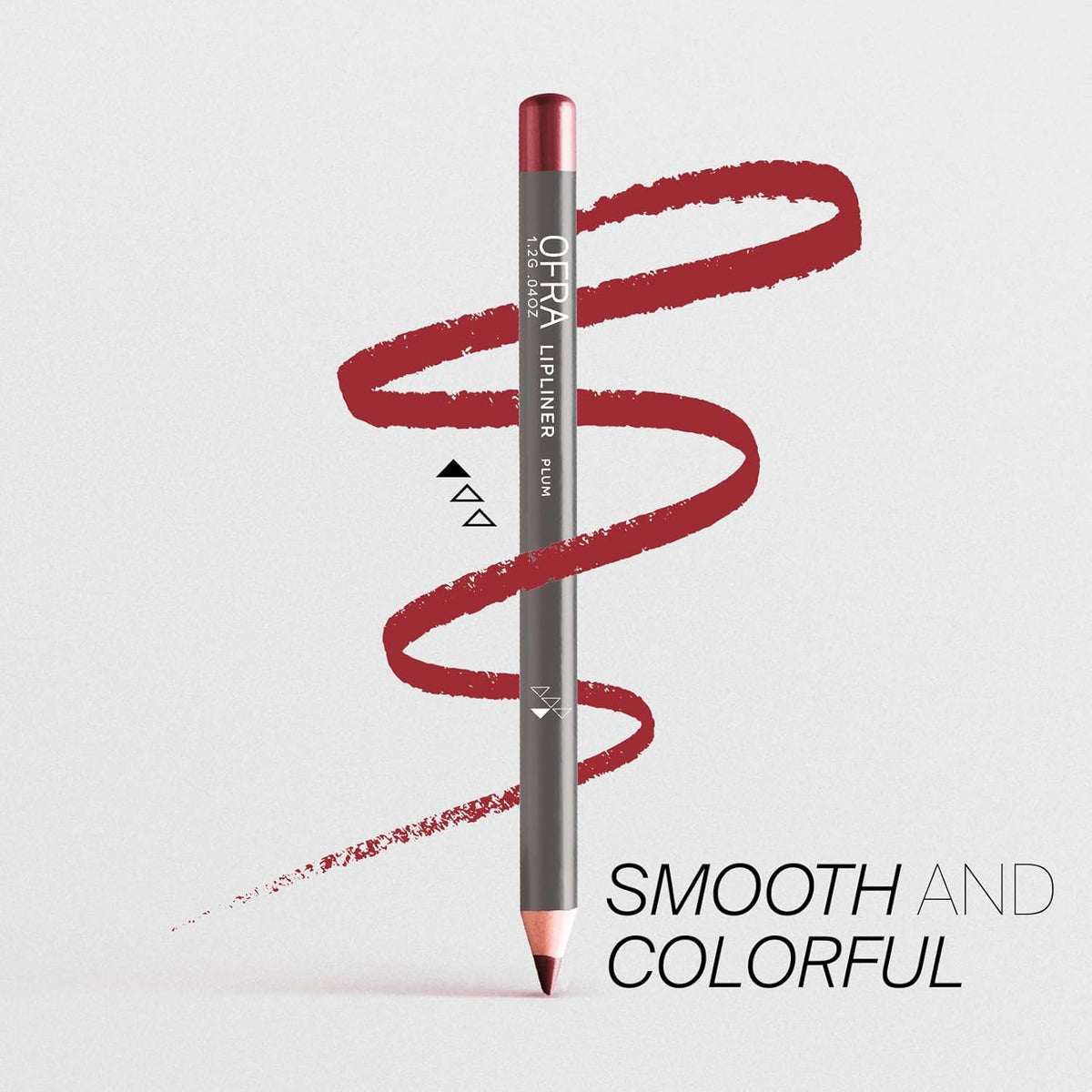 Ofra Lipliner Pencil - Plum | High-Pigment Lipliner for Defining & Shaping Lips | Smooth, Precise Application | Long-Lasting Wear Lipliners | 0.04oz