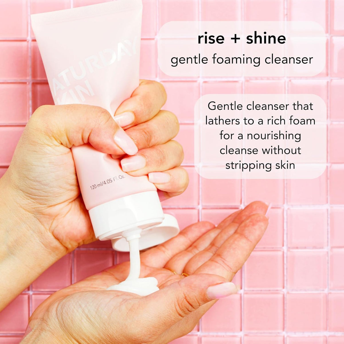 Saturday Skin Face Cleanser Hydrating Foam Cleanser Natural ingredients Anti-aging | Makeup Remover and Face Wash | Fragrance Free Ideal for Sensitive, Dry Skin Korean Skincare
