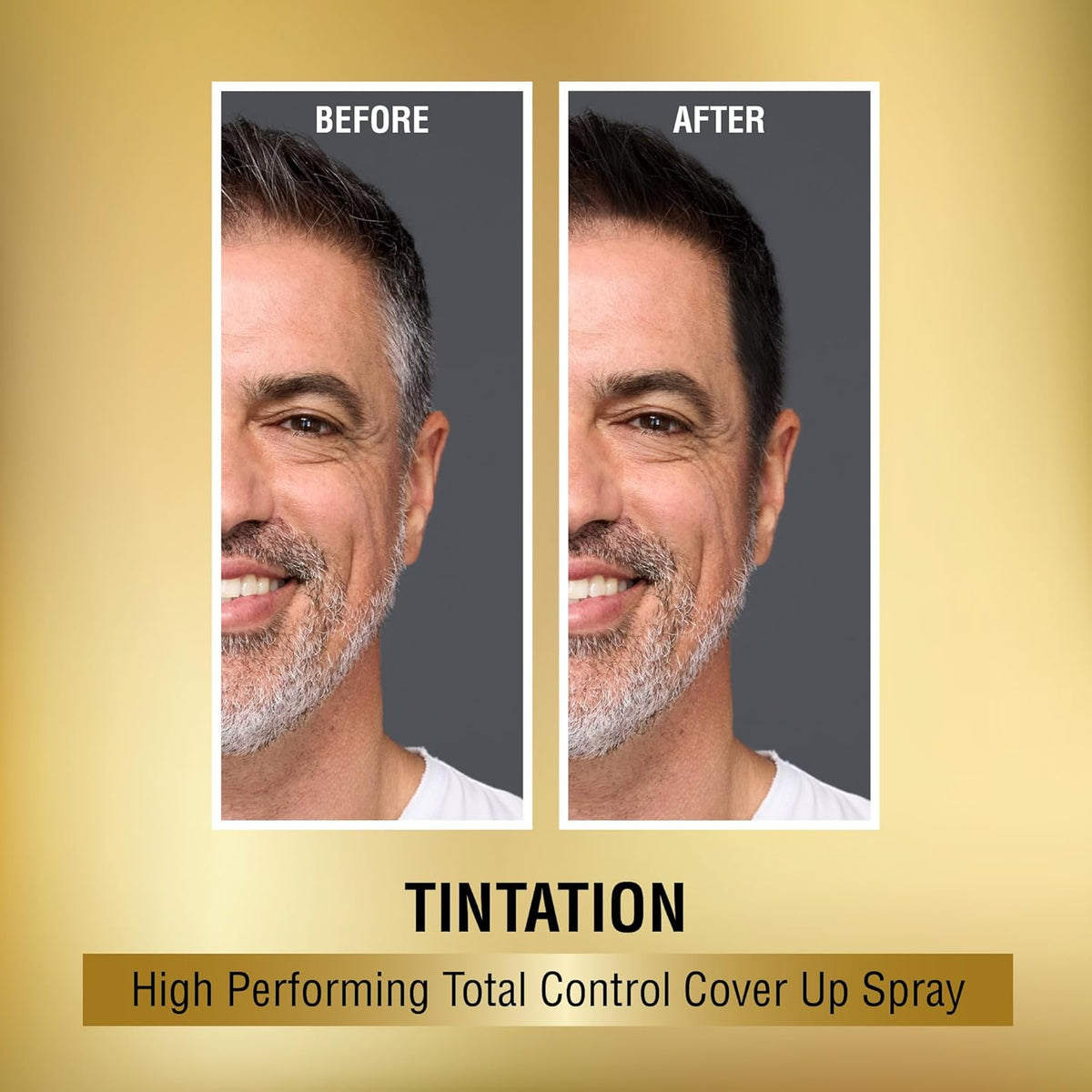 RED by Kiss 1.5OZ. Tintation Temporary Hair Color Spray, Instant Gray Root Cover Up, Water-Resistant, Smudge-Proof, Hairline & Barber Touch-Up, Quick Dry, Travel Size Spray (Darkest Brown)