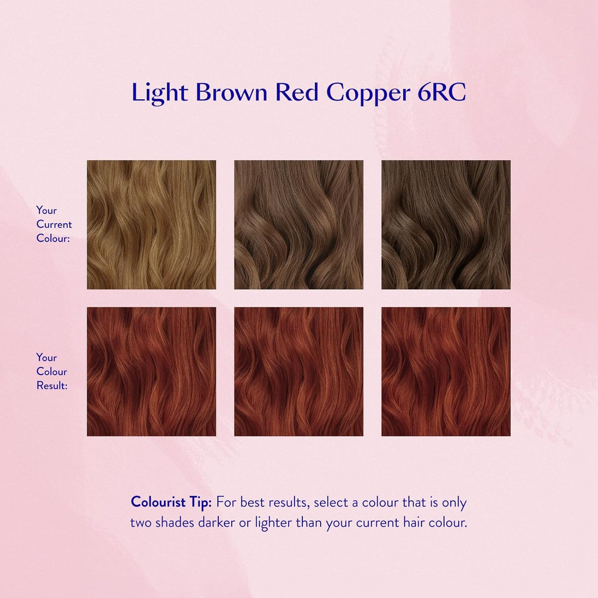 eSalon Permanent Hair Color & Hair Dye Complete Kit - Personal Colorist Kit for Up To 100% Gray Coverage for All Hair Types - Professional-Grade Ammonia-Free Hair Dye (Light Brown Red Copper 6RC)