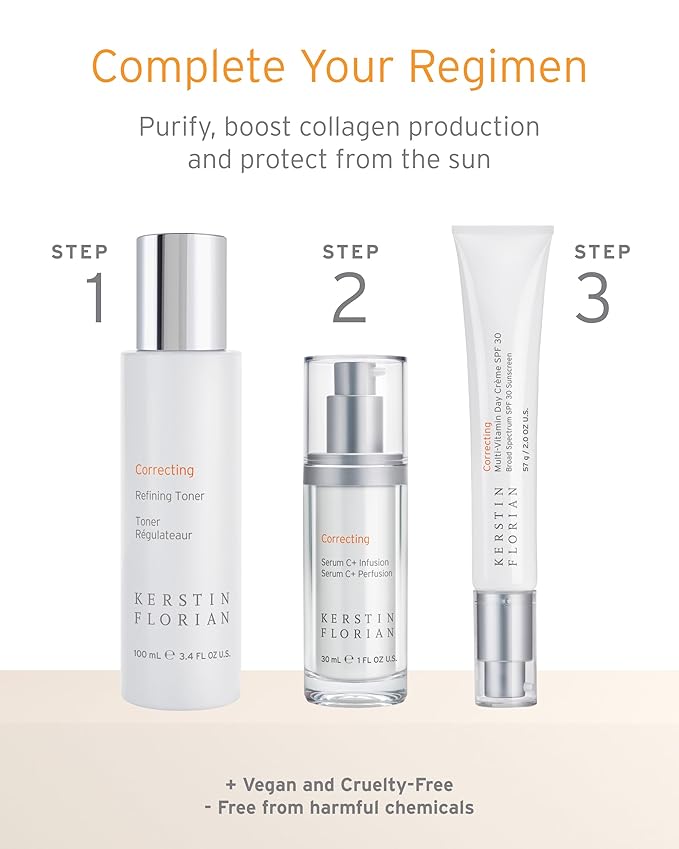 Kerstin Florian Serum C Infusion | Vitamin C Facial Serum for Fine Lines & Collagen Boosting | Amino Acids to Firm & Tone Skin (1 fl oz)