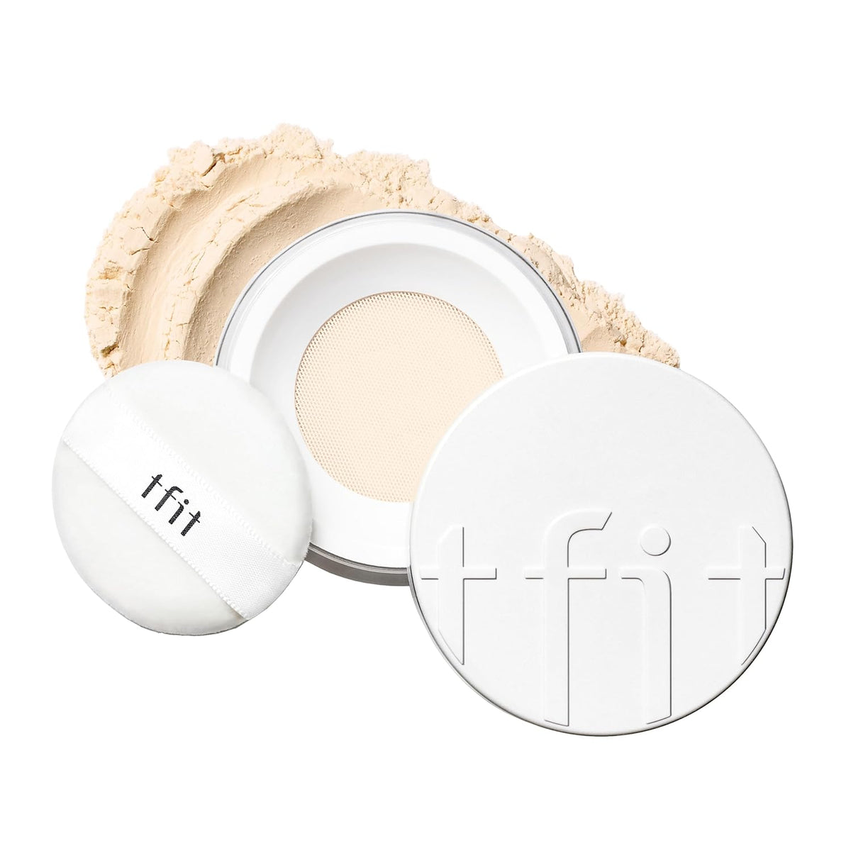 TFIT Translucent Set Finishing Powder - Sebum Control Face Loose Powder, Matte & Silky Finish, Lightweight, Long-lasting, Korean Makeup Setting Powder, 0.24 Oz. (02 Skin Beige, 0.24 Oz.)