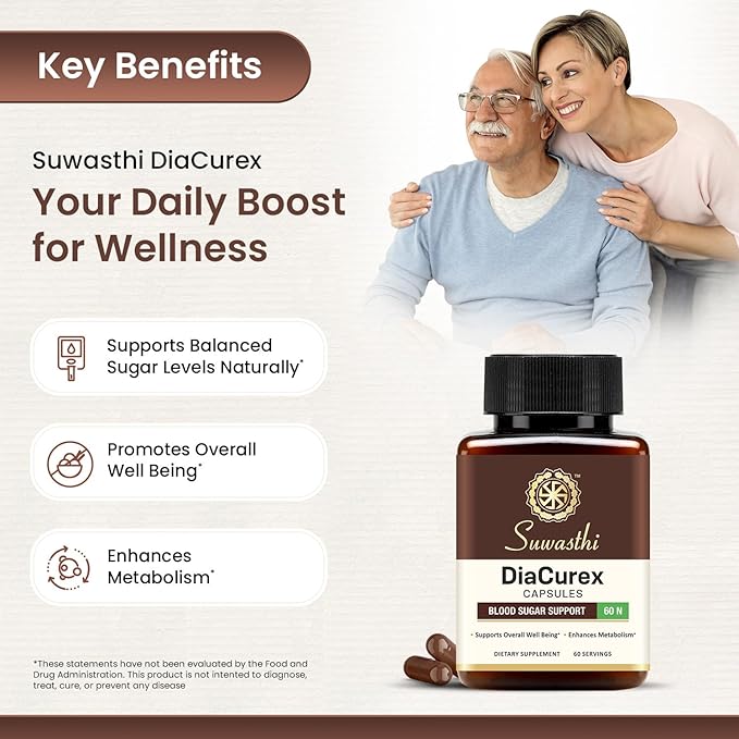 DiaCurex Berberine Supplement -120mg with Cinnamon, Bitter Melon & Gymnema for Men & Women for Health Support, 100% Organic, Vegan & Gluten-Free, 60 Capsules (30 Days of Supply)