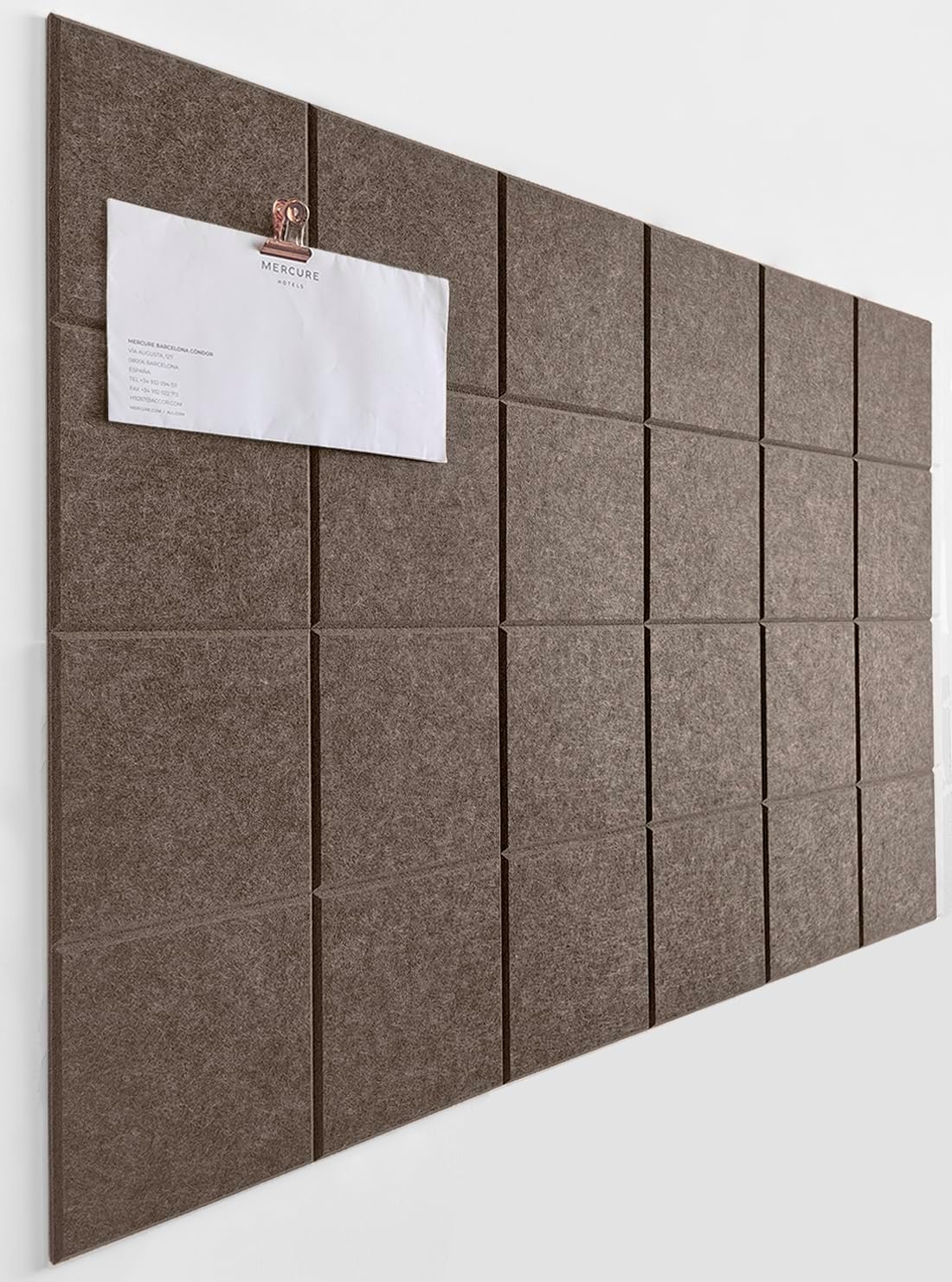 Cork Board 24 x36 Alternative - 6 Pack Felt Wall Tiles with Safe Removable Adhesive Tabs, Cork Boards for Walls Cork Board for Home Office Pin Board Tack Board - Desert Palm