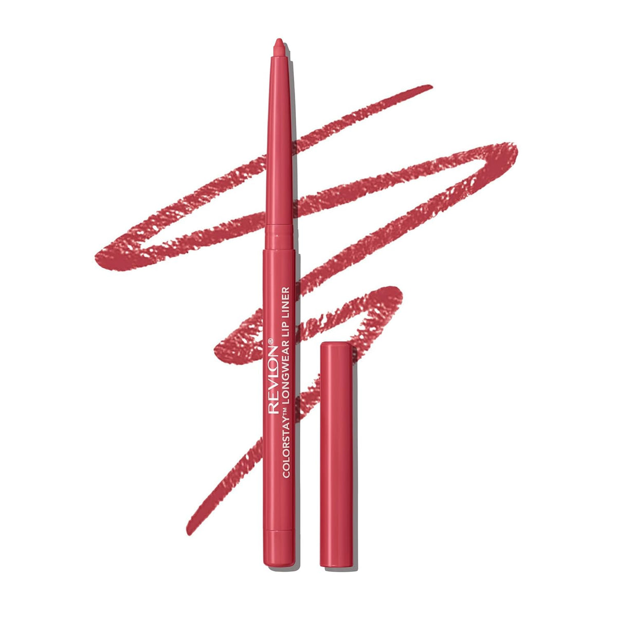 Revlon Colorstay Lip Liner Makeup with Built-in-Sharpener, Longwear Rich Colors, Smooth Application, 650 Pink, 0.01 oz