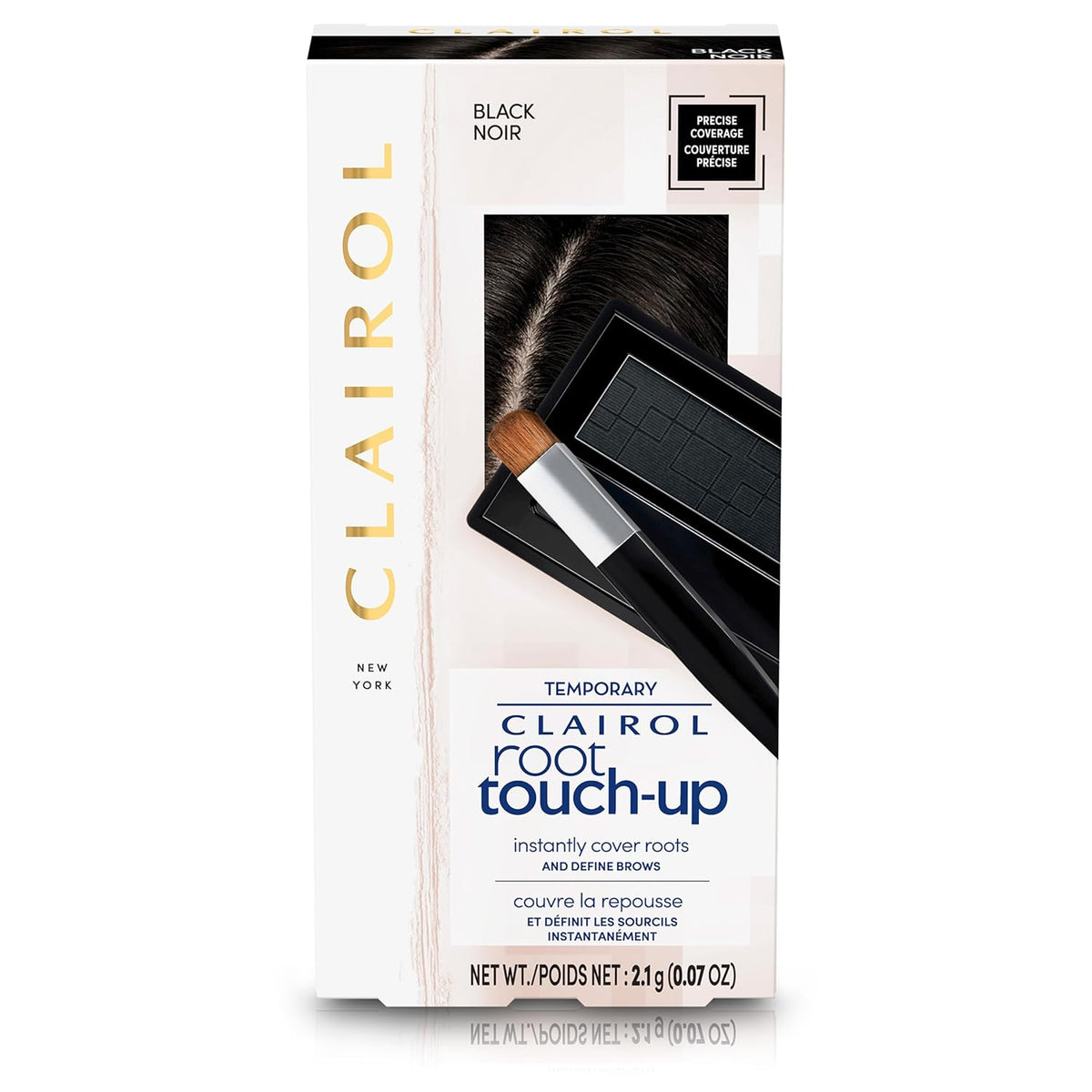 Clairol Root Touch-Up Temporary Concealing Powder, Black Hair Color, Pack of 1