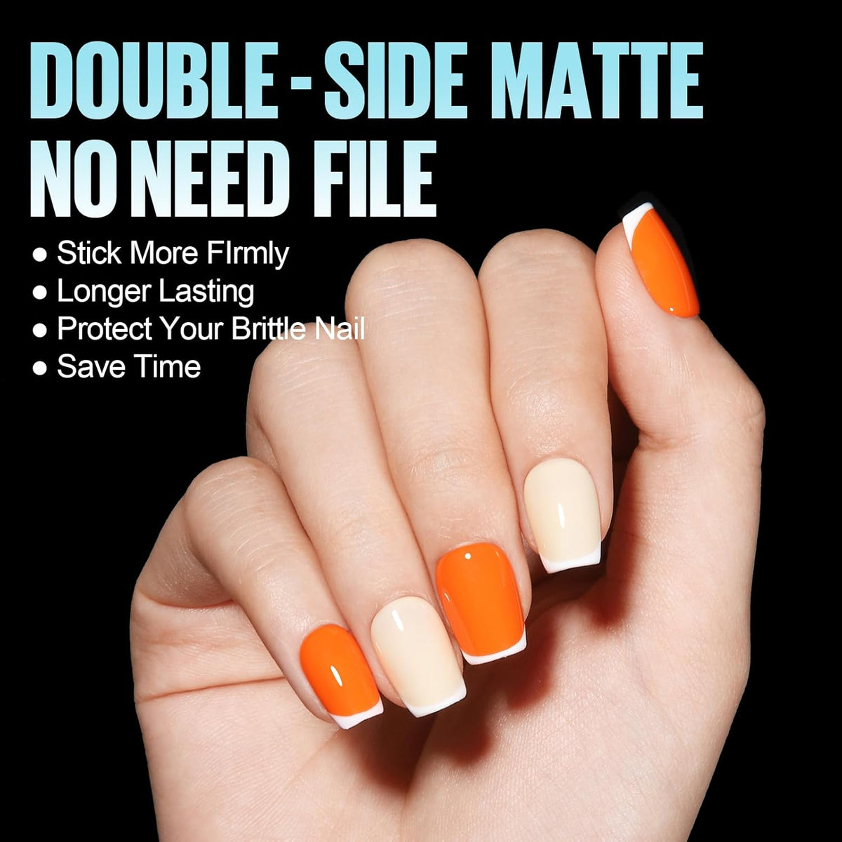 TOMICCA Short Coffin Gel Nail Tips, Full Cover Short Nail Tips, 360Pcs Soft Coffin Nails Matte Fake False Acrylic Press on Nail Home DIY Nail Salon 15 Sizes