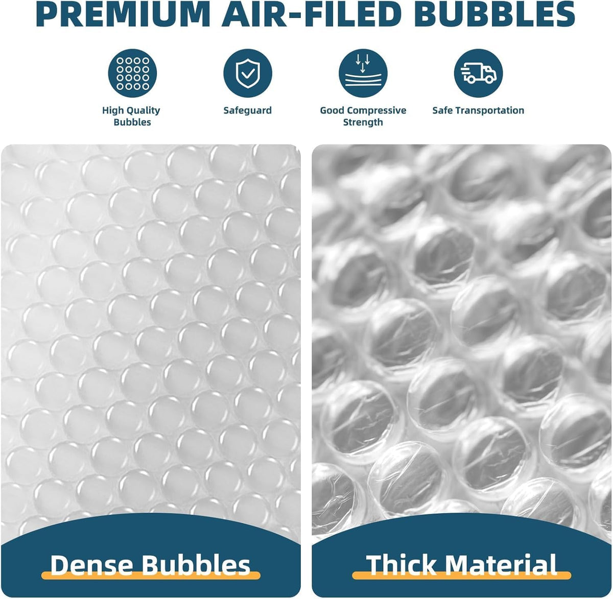 Metronic Bubble Cushioning Wrap 12 Pack 12 Inch x 432ft Total, Dense Bubble Packing Air Wrap Clear Bubble Packing Roll for Shipping and Moving Supplies, Perforated Every 12"