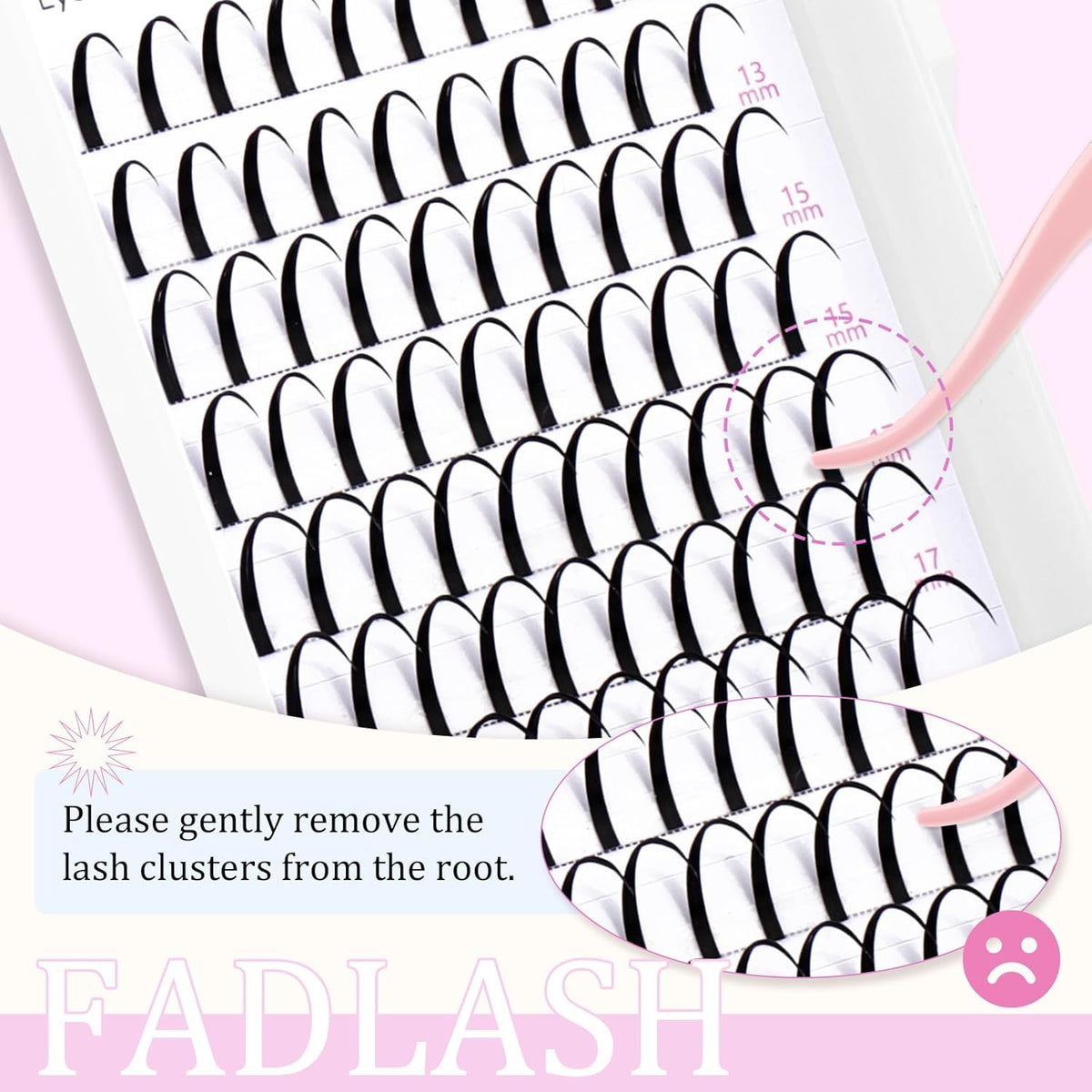Spike Lash Clusters Lash Spikes D Curl Manga Lashes 13-21mm Soft and Lightweight Fairy Spiky Lash Clusters DIY Eyelash Clusters at Home by FADLASH (0.07D, 13-21mm)
