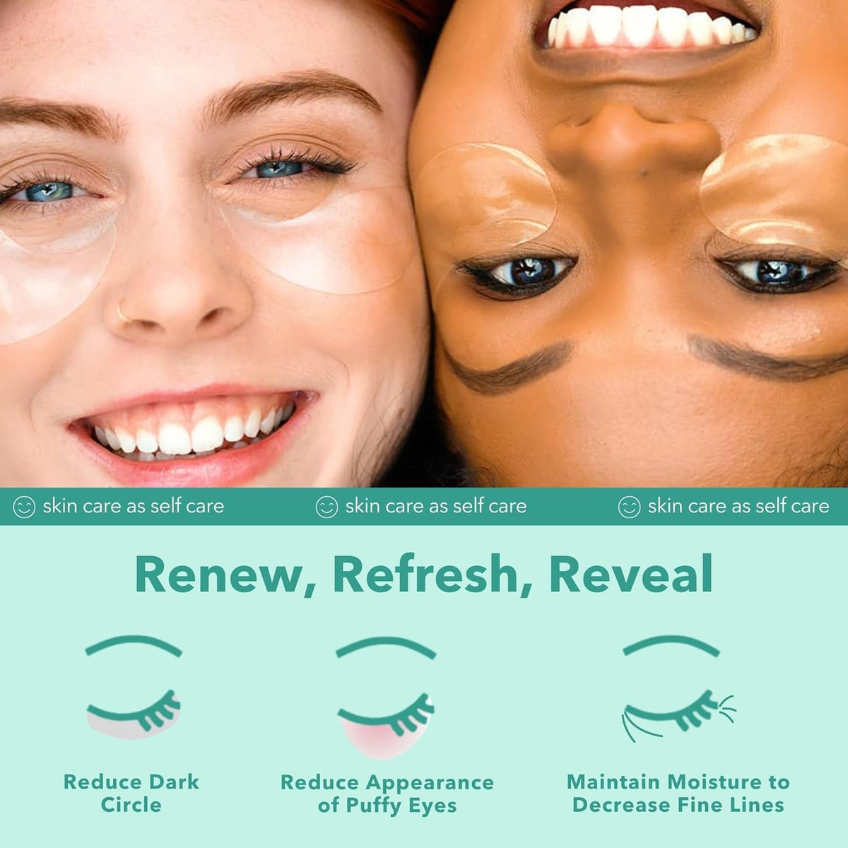 Patchology Rejuvenating Under Eye Gels - Hydrating Eye Mask w/Caffeine, Hydrolyzed Collagen & Centella Asiatica- Under Eye Patches For Dark Circles - Minimize Puffiness & Wrinkle Reducer - 30 Pairs