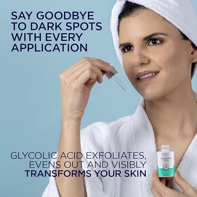 Dernier Glycolic Acid Serum 5% with Hyaluronic Acid 1% - Face Dark Spot Treatment Hyperpigmentation Exfoliant Resurfacing Brightening Glow Moisturizer Redness Hydrating Facial Peeling Women (1 fl oz)