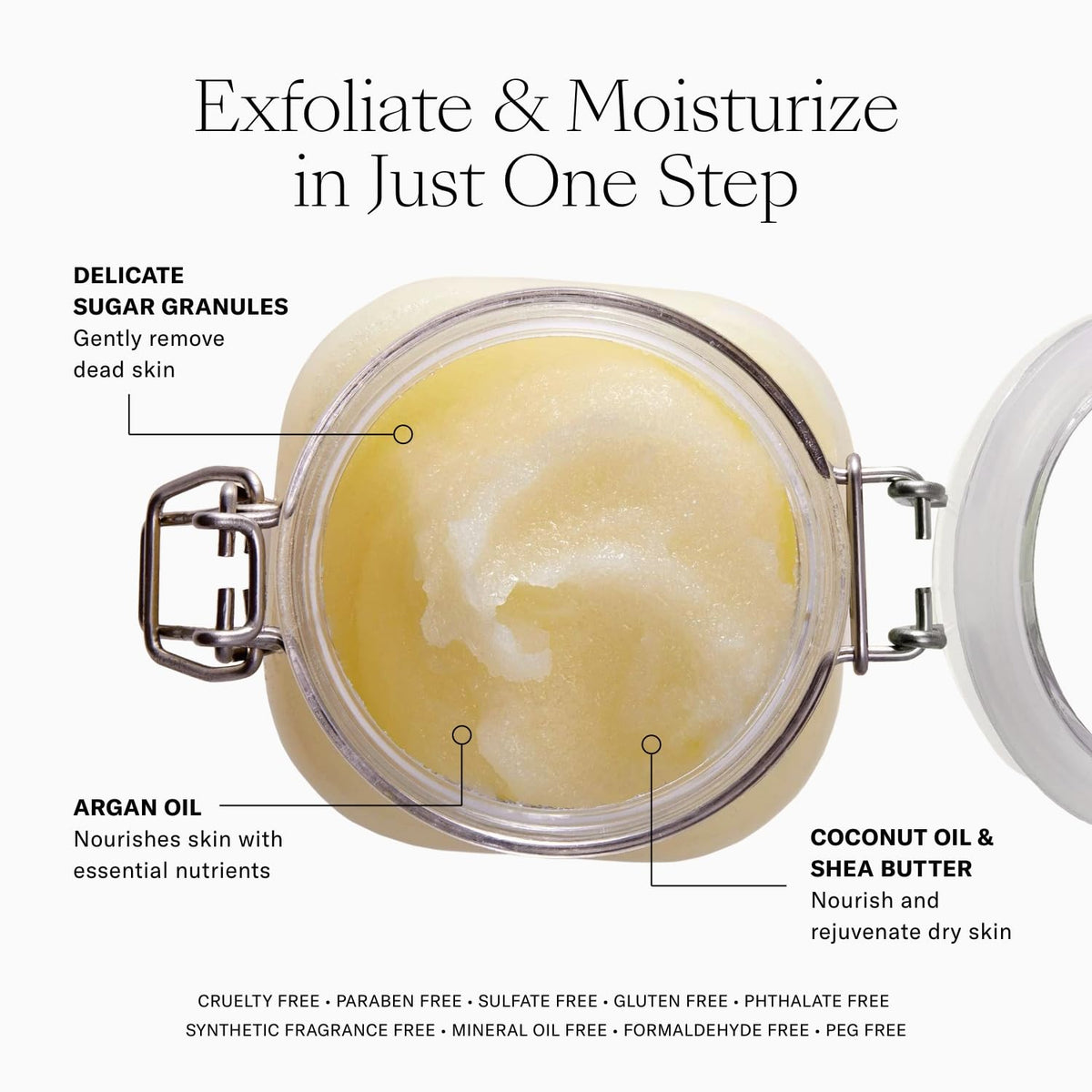 Josie Maran Sugar, Suds & Everything Nice Body Care Set - Includes EveryBODY Wash Now! and Argan Sugar Balm Body Scrub to Nourish & Exfoliate Skin - Berry Bliss (2 Count)
