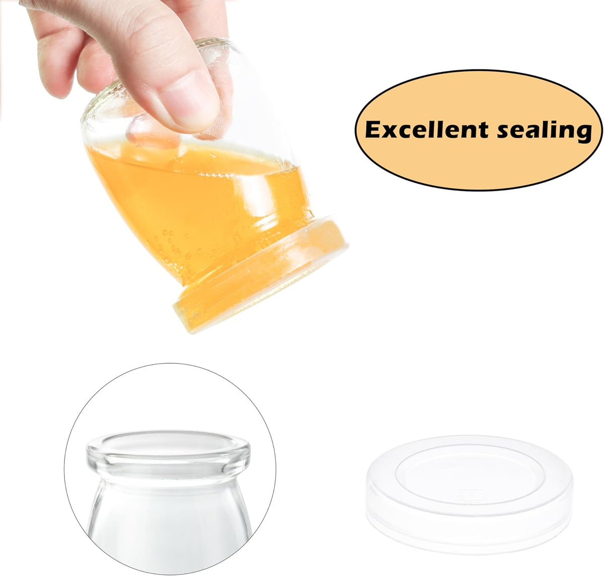 Mini Pudding Jars 60Pack, 3.4 oz Glass Favor Jar with Lids, Candle jars,Yogurt Containers with Lids, Mason Jar,Bath Salt Jars Wedding Favors Honey Pot
