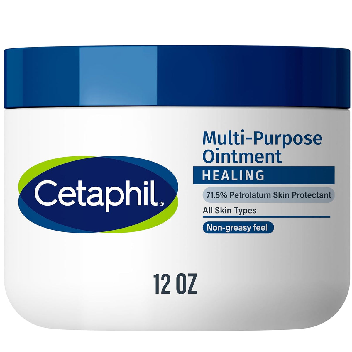 Cetaphil Healing Ointment, 12 oz, For Dry, Chapped, Irritated Skin, Heals and Protects, Soothes Cracked Hands and Chapped Lips, Hypoallergenic, Fragrance Free