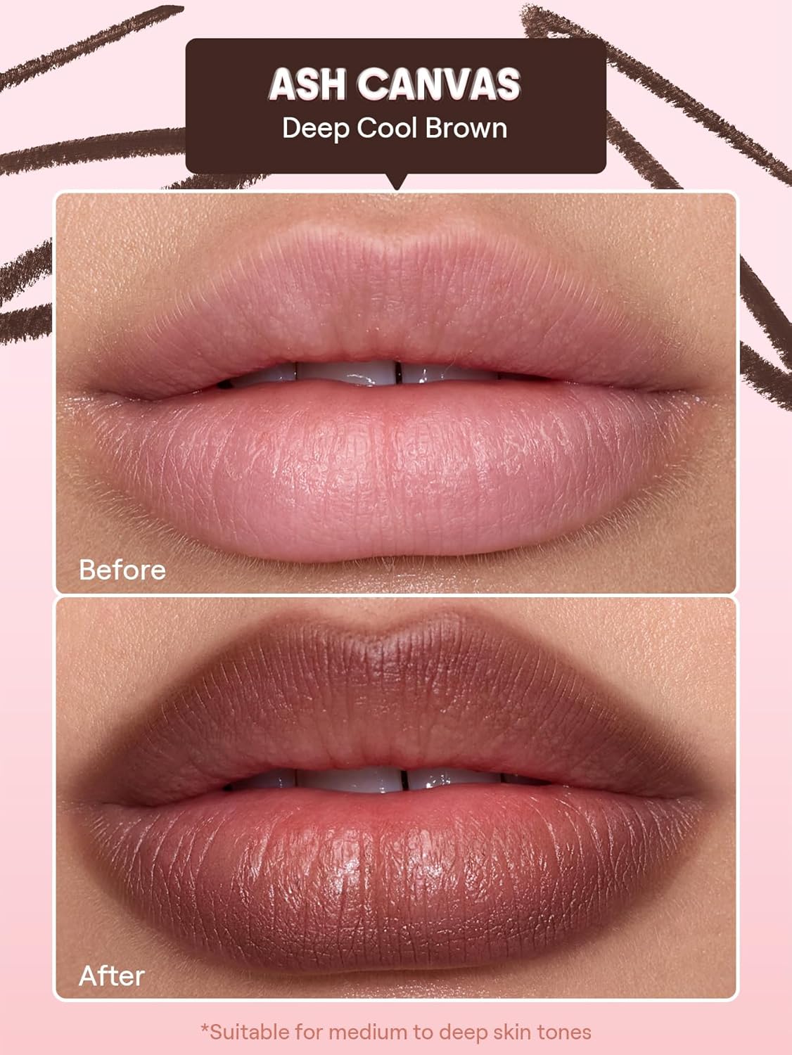 SHEGLAM Cloudline Blur Lip Liner Long Lasting,Vegan & Cruelty-Free Lip Stain-Ash Canvas
