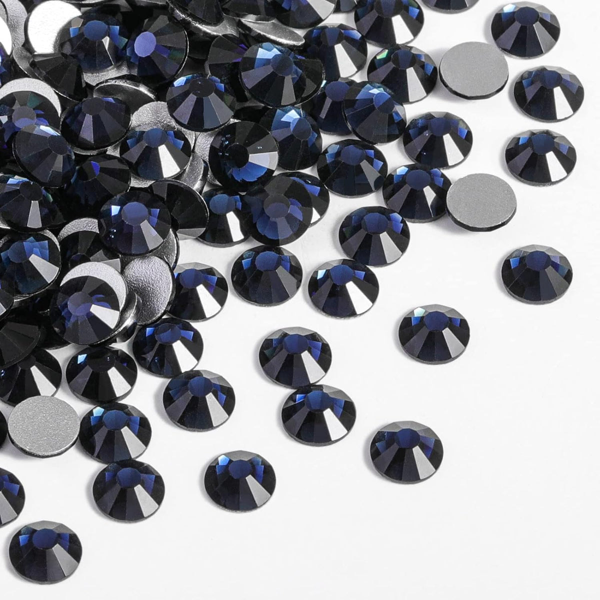 beadsland Flat Back Crystal Rhinestones Round Gems for Nail Art and Craft Glue Fix,Montana (4.6-4.8mm) SS20/1440pcs