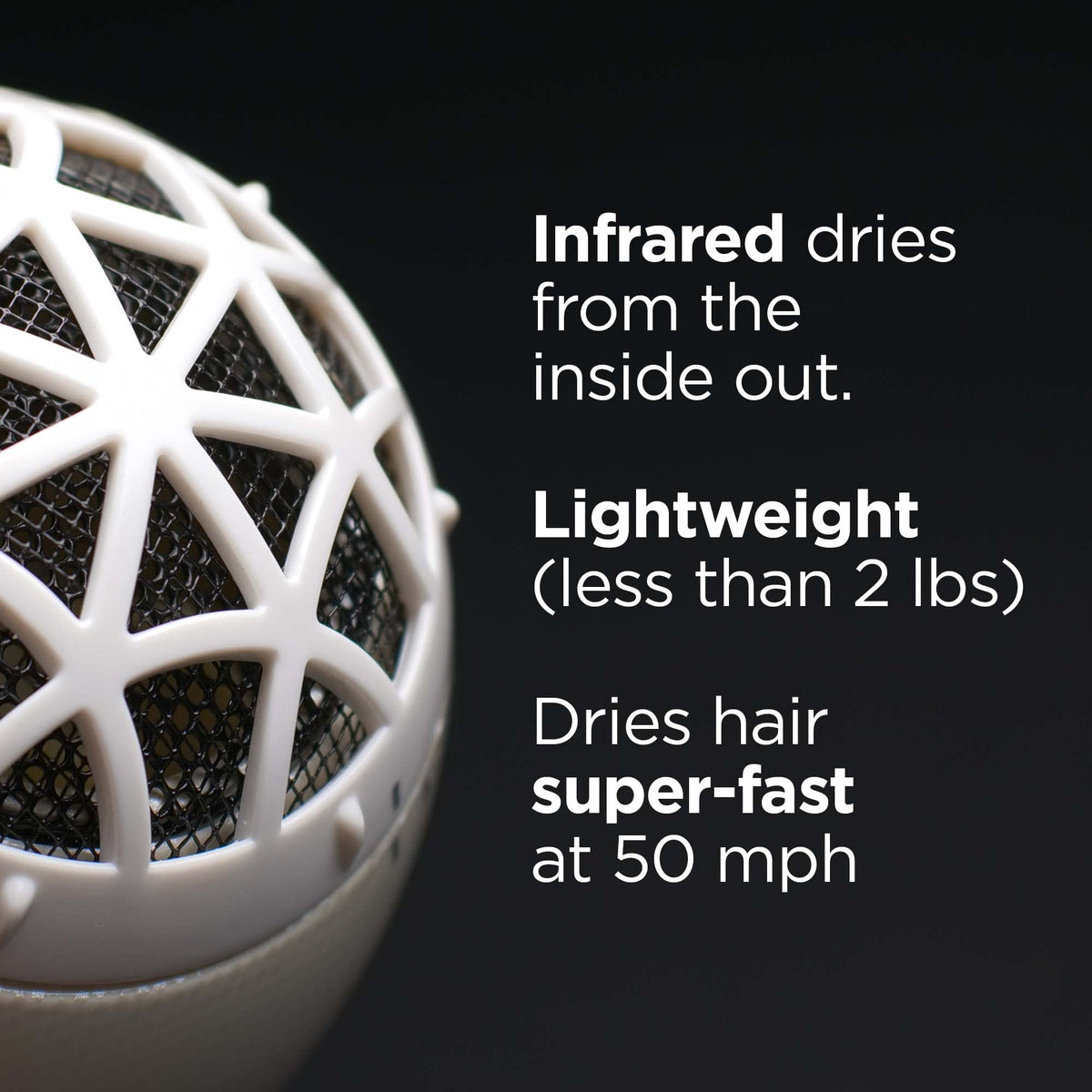 RUSK Engineering W8less Professional 2000 Watt Dryer, 7 Speed Settings, Lightweight.