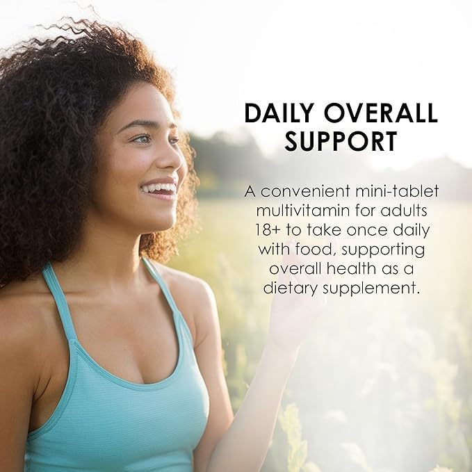 MASON NATURAL Daily Mini Multi Vitamins with Iron, Vitamins A, C, D, E, B1, B2, B3, B6, B12, Folate & Calcium, 100 Day Supply