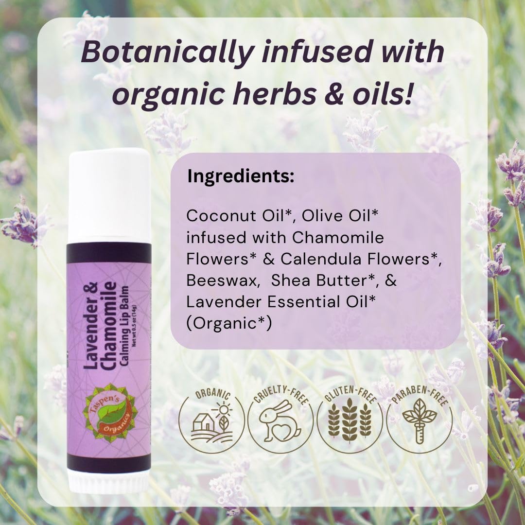 Intensive Hydration Lip Balm - All Natural Lip Balms & Moisturizers- Soothing Relief - Large Size - Cruelty-Free (Lavender)