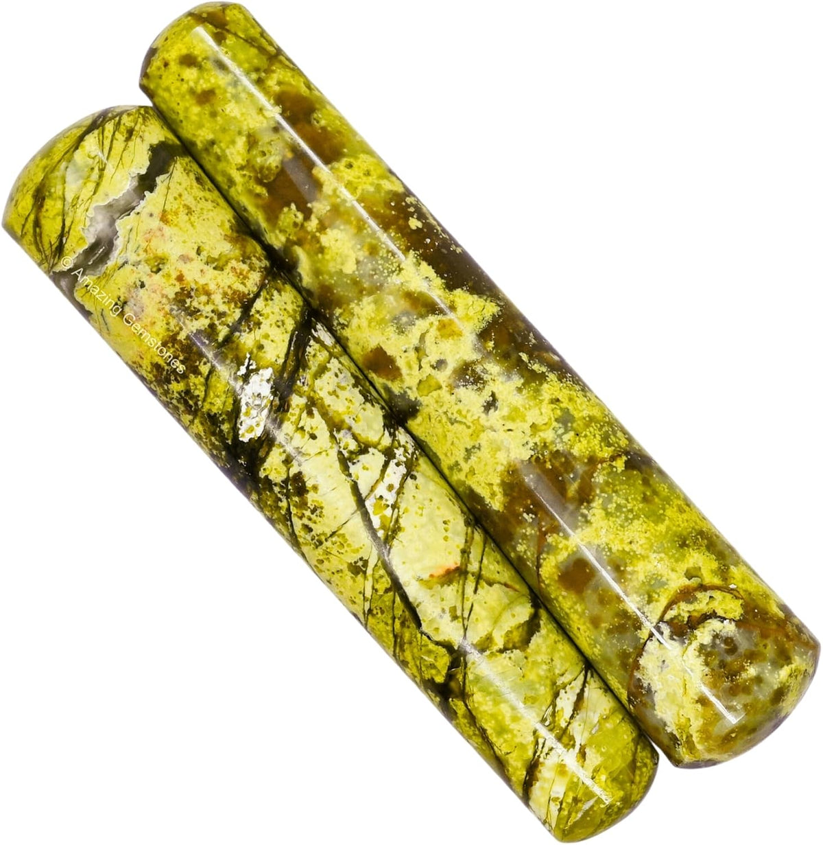 Amazing Gemstone Green Opal Crystal Wand Massage Stick - Pelvic Wand Gua Sha for Adults - Crystals and Healing Stones Massage Wands for Adults Gifts (Smooth)