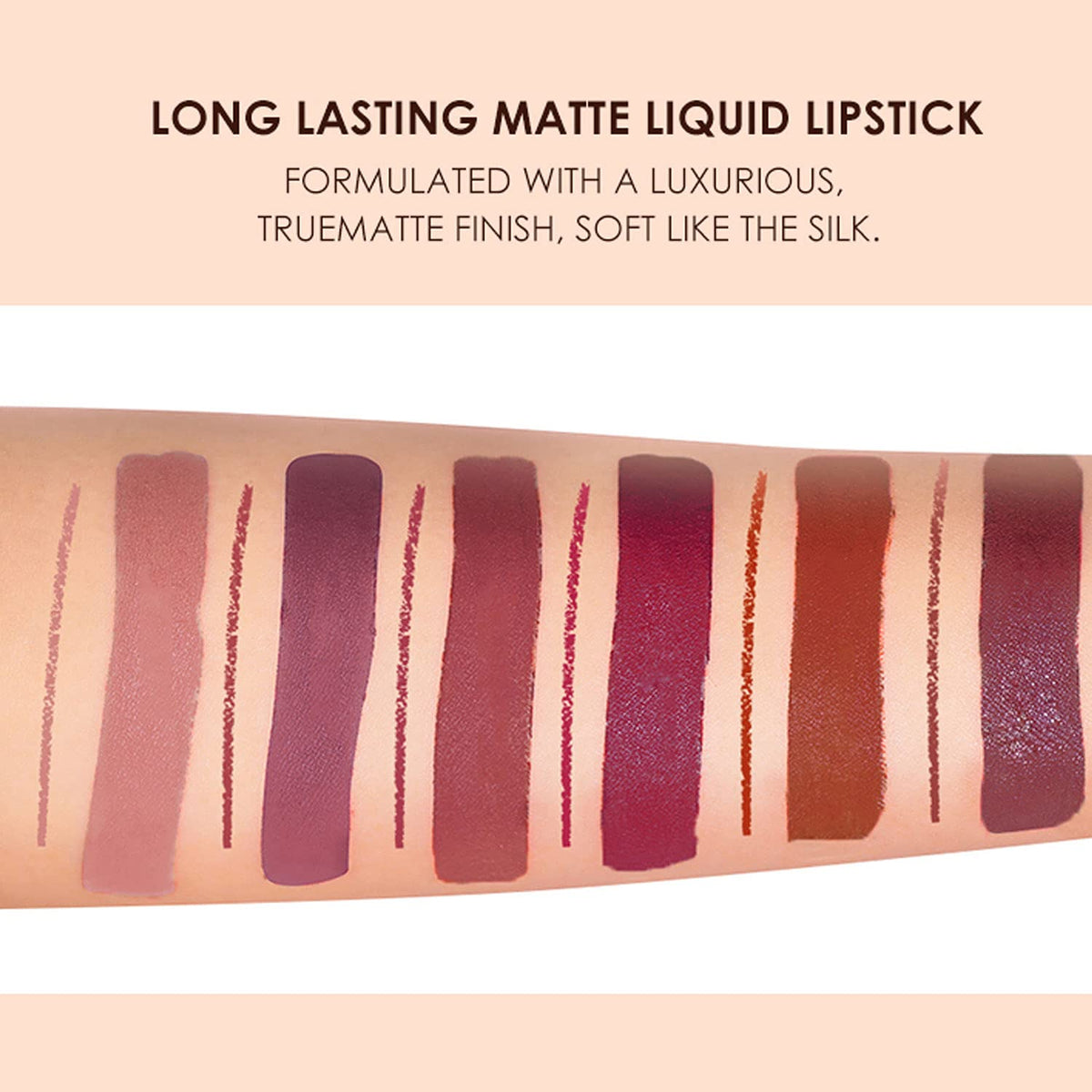 BestLand 12Pcs Matte Liquid Lipstick + Lip Liner Pens Set, Velvety Nude Lip Stain Waterproof Long Wear Makeup Gift Set