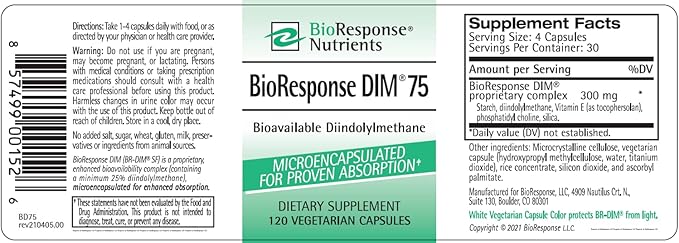 BioResponse DIM 75-75mg 120 Capsules