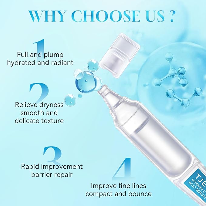 30 PCS Vitamin C Hyaluronic Acid Serum for Face, Ultra Hydrating Anti-Aging & Skin Firming Serum, Wrinkle-Reducing, Fast Absorbing, Deep Moisturizing