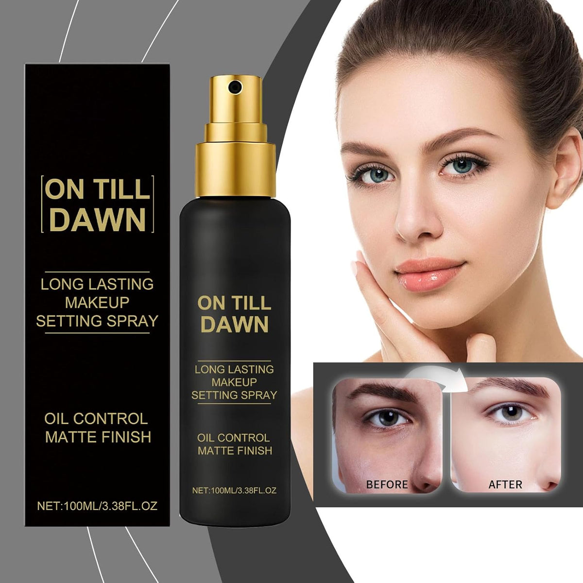 Make Up Setting Spray, Matte Finish Setting Spray for Makeup, Long Lasting, Natural Finish, Smudge Proof, Hydrating Face Mist for All Day Wear (100ML)