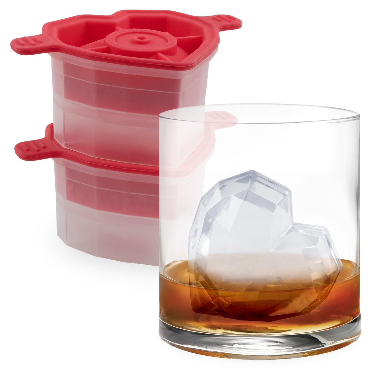 Tovolo Bulldog Ice Cube Mold Pack of 2 Craft Ice Cube Molds for Whiskey Bourbon Cocktails, Easy Fill Funny English Bull Dog Shaped Ice Cube Gifts for Bulldog Lovers, Dishwasher Safe BPA Free Silicone