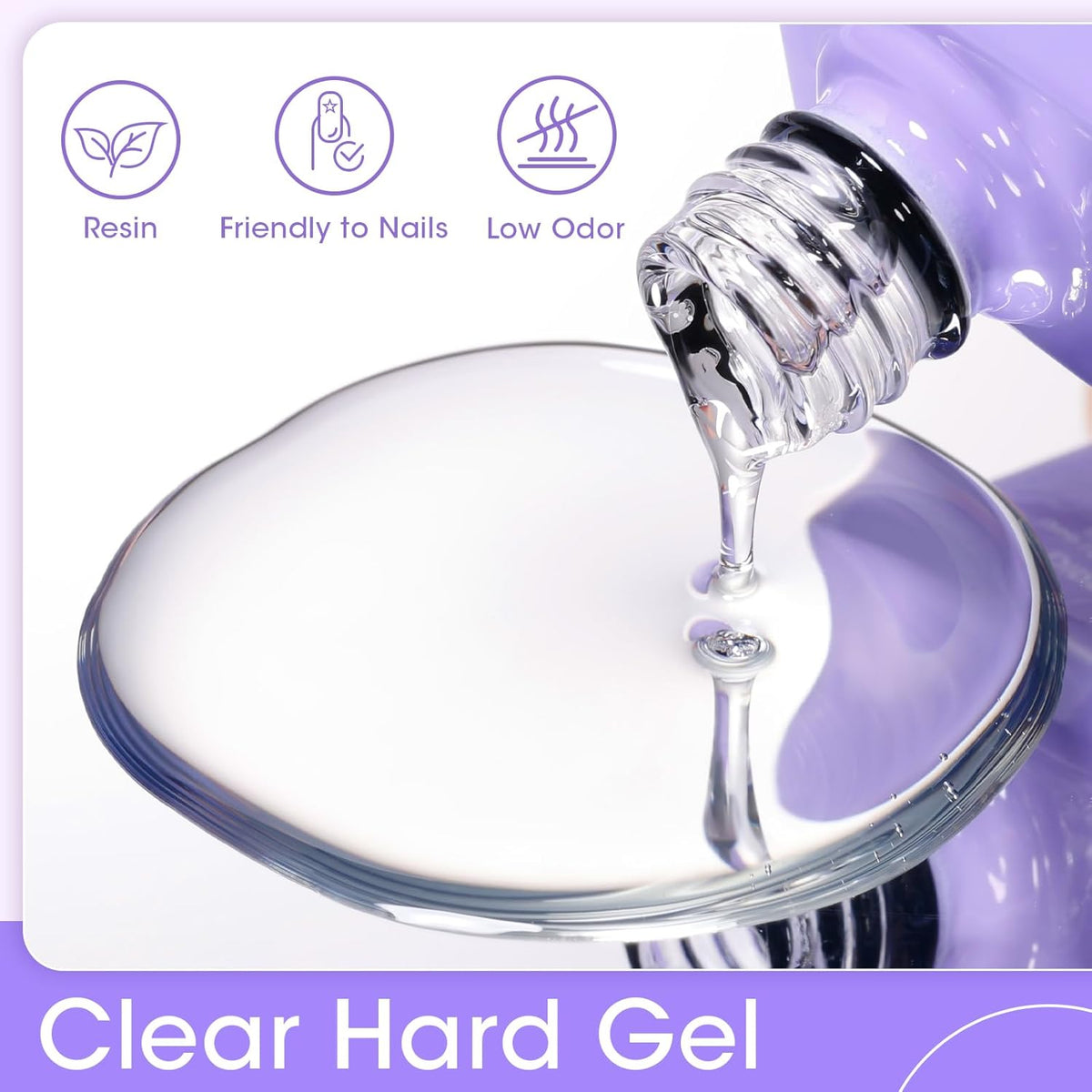 GELLEN Builder Gel for Nails, 18ml Clear Nail Extension Hard Gel in Bottle, Soak off Long Lasting U V Cured Nail Strengthener for Salon Quality Nail Art