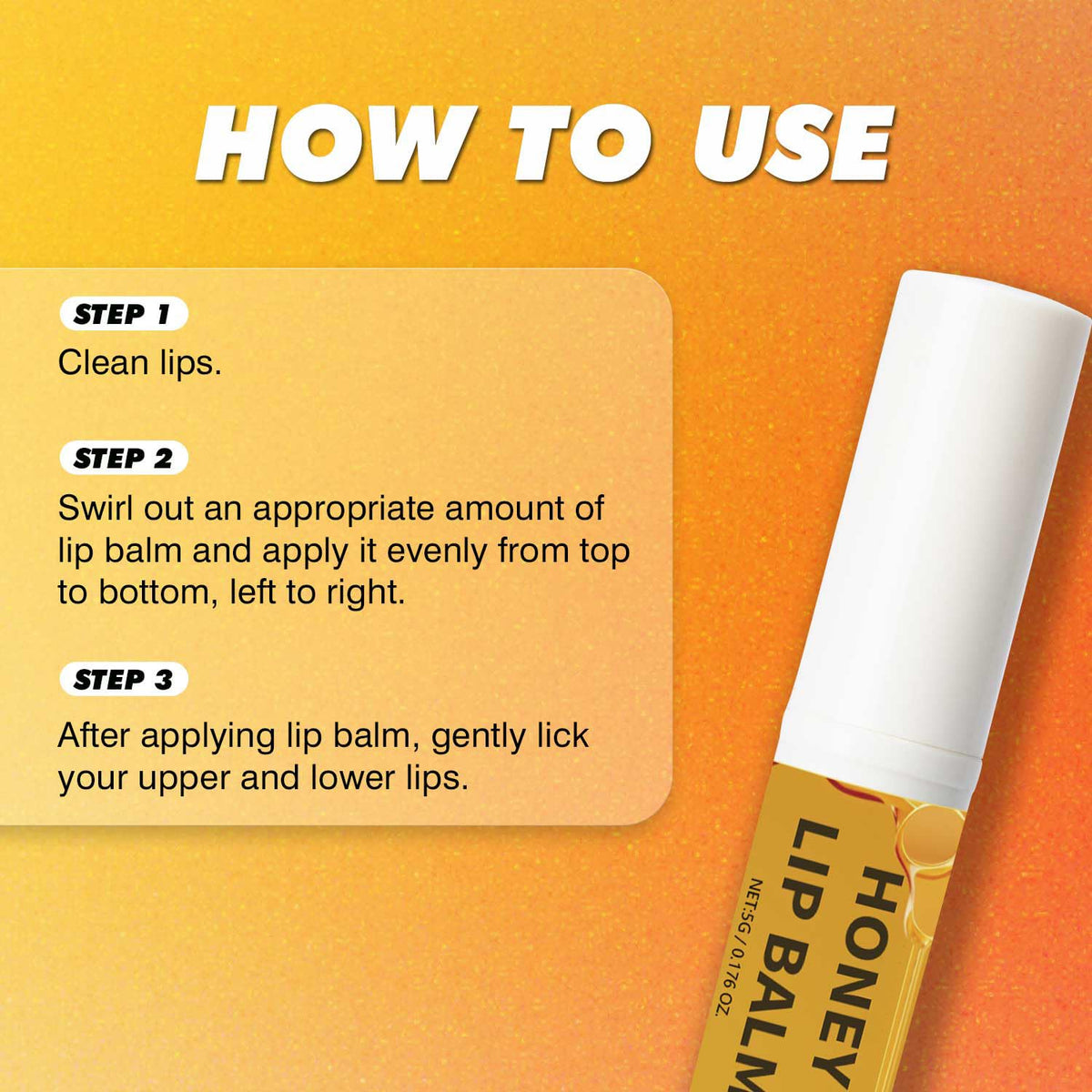 Honey Lip Balm,Organic Chapstick Lip Moisturizer,Hydrating for Dry & Chapped Lips with Collagen, Long-Lasting Moisturizing Daily Overnight Lip Mask,0.17 oz