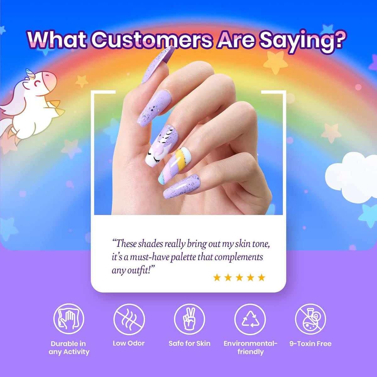 Beetles Halloween Gel Nail Polish Set, 24 Pcs Purple Blue Hot Red Gel Nail Polish Green Glitter Gel Polish Unicorn Collection Soak off UV with Glossy & Matte Top Base Gift for Women