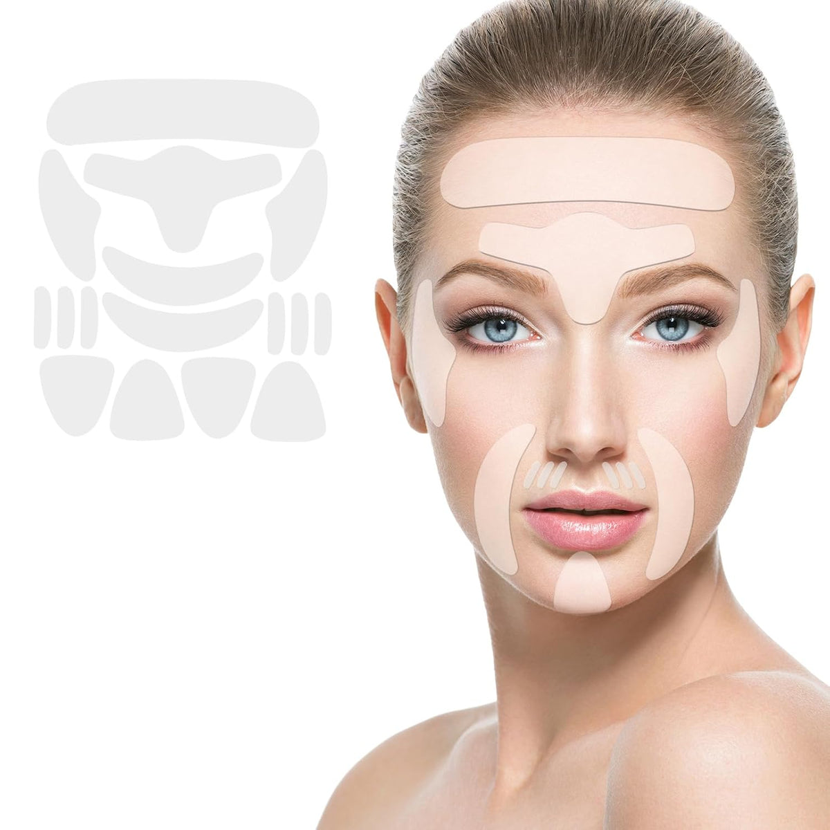 Facial Wrinkle Patches, Anti Wrinkle Patches for Forehead, Face, Frown Lines, Smile Lines, Overnight Wrinkle Pads to Reduce Fine Lines, Reusable Anti-Aging Face Patches, 160 pcs