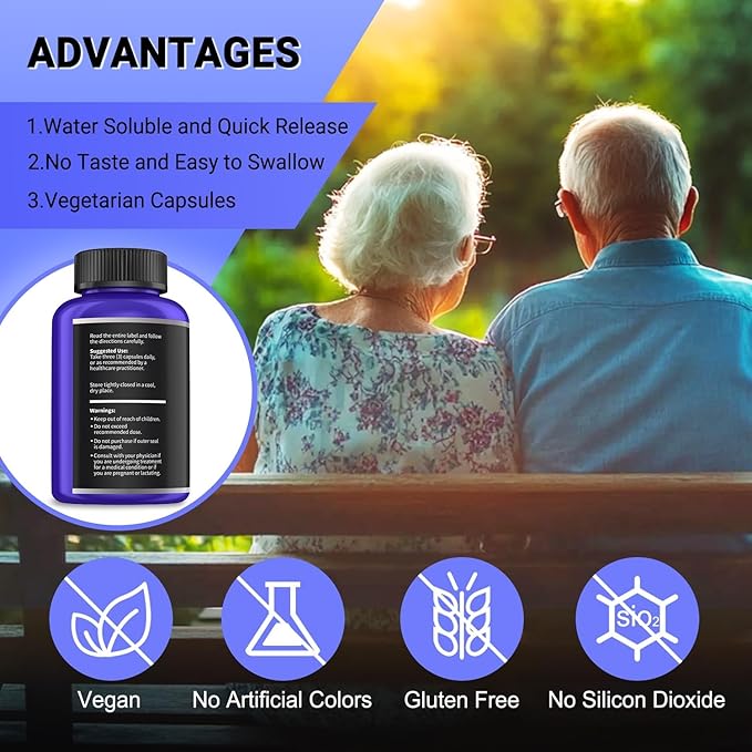 Vitamin B1 500mg with Benfotiamine 20mg, 120 Capsules – 2 in 1 B-1 Complex Enhanced Formula – Fat & Water Soluble Thiamine B1 Supplement – Third Party Lab Tested, Non-GMO, No Gluten