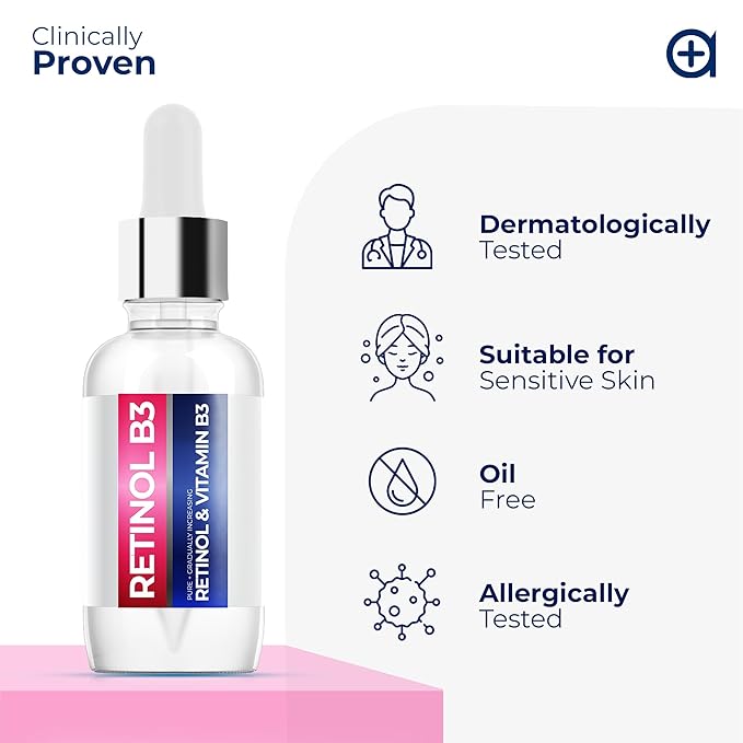 Resurfacing Retinol Serum for Face with Vitamin B3 - Retinol Total Package Serum for Anti Aging, Wrinkles, Fine Lines, Acne Scar and Sun Spots for a Radiant Complexion - Boost Collagen and Hydrates
