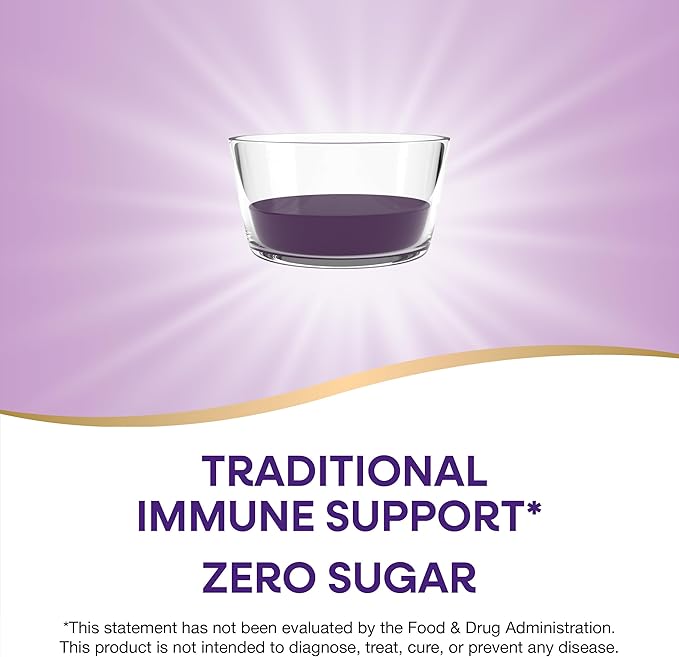 Nature’s Way Sambucus Zero Sugar Traditional Immune Syrup, Highly Concentrated Black Elderberry Extract, Traditional Immune Support*, Sugar-Free, Berry Flavored, 8 Fl Oz (Packaging May Vary)