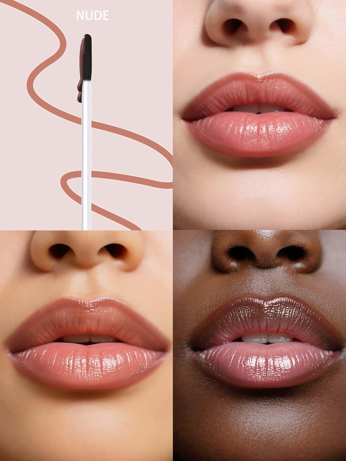 Lip Stain Peel Off Lip Liner Stain with Tweezer, Long Lasting Matte Lip Tint Tattoo, Highly Pigmented Color Lip Makeup, Waterproof Lipstick, Transfer-proof Lipstain for Women, Nude