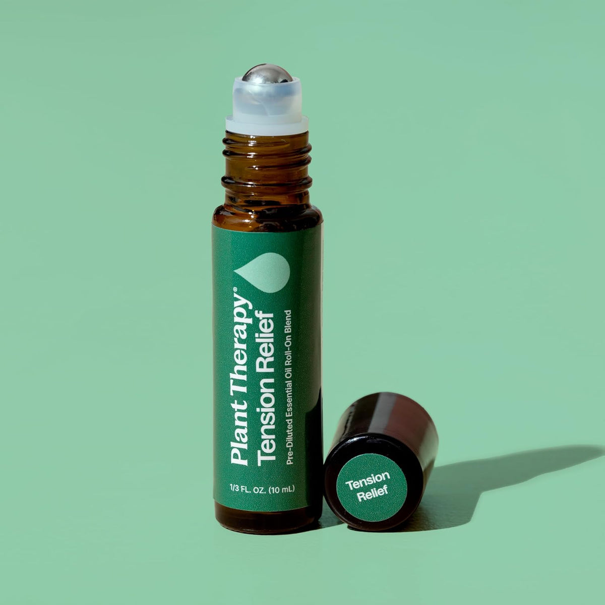 Plant Therapy Tension Relief Essential Oil Blend Pre-Diluted Roll-On 10 mL (1/3 oz) 100% Pure, Therapeutic Grade Essential Oils Diluted in Fractionated Coconut Oil