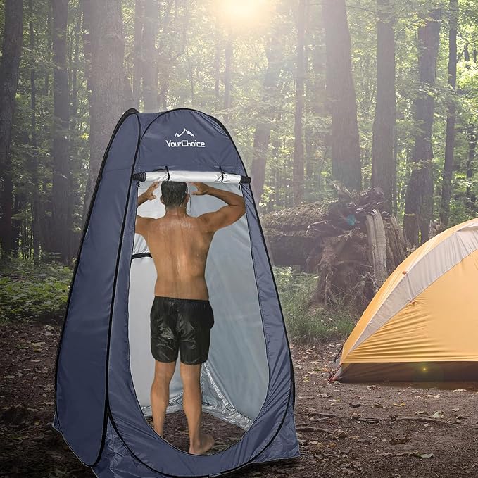 Your Choice Pop Up Privacy Shower Tent - Portable Changing Tent for Camping, Beach & Hiking - 6.2FT Lightweight with Carry Bag, Quick Setup & Full Coverage